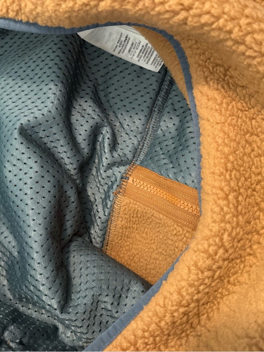 Patagonia womens Caramel Brown Sherpa Half-Zip Pullover sweater retro marsupial - Picture 5 of 6